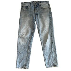 Zara Men's 34 Light Wash Straight Leg Blue Jeans